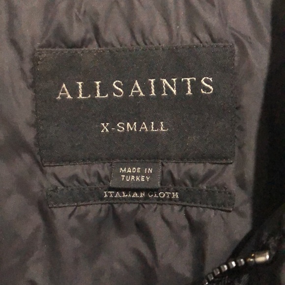 All Saints Italian Cloth Kitson Bomber Jacket - Picture 4 of 6